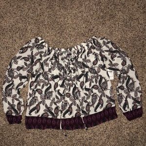 Off the shoulder shirt